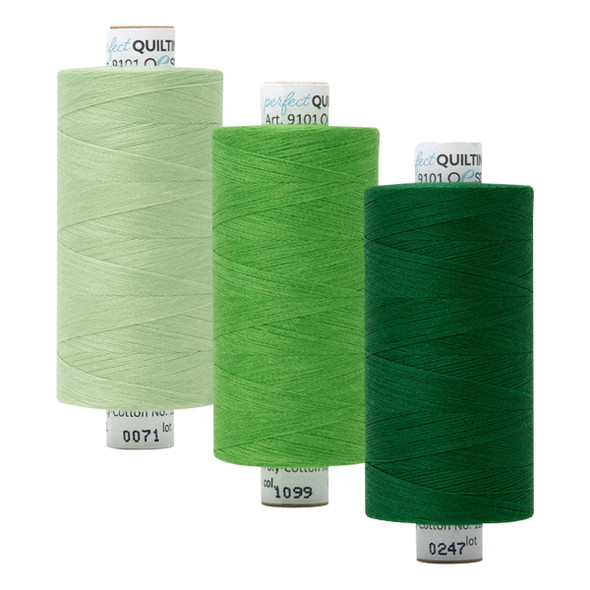 3 Pack Perfect Quilting Thread - The Greens