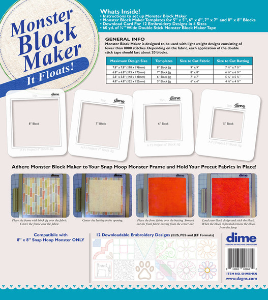 Monster Block Maker - Single Needle