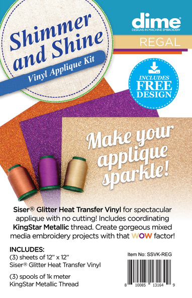 Shimmer and Shine Vinyl Applique Kit - Regal