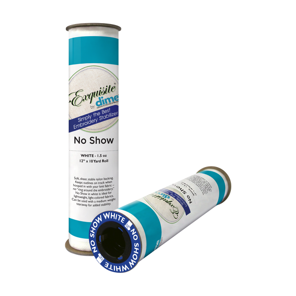 Exquisite No Show Cutaway - White - 12" x 10 yds