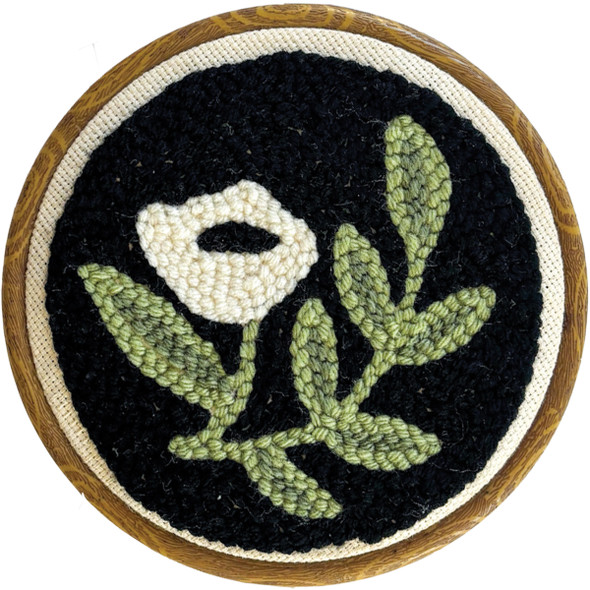 Modern Floral Punch Needle Round Kit