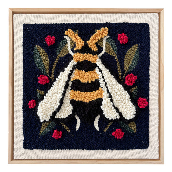Spring Bee Punch Needle Framed Kit