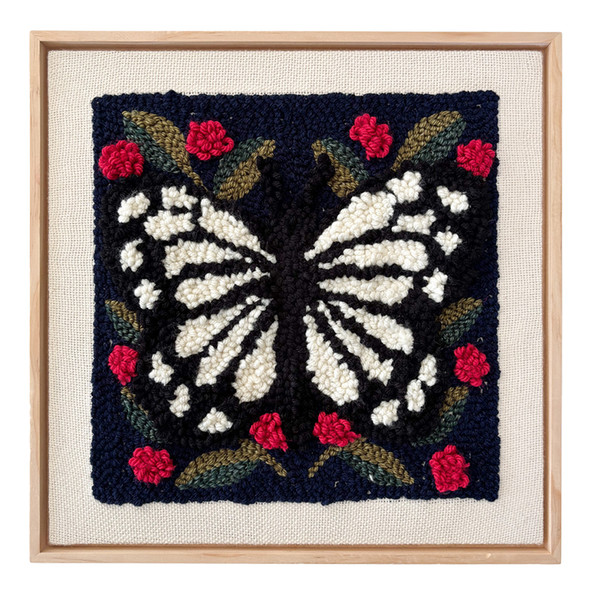 Spring Butterfly Punch Needle Framed Kit