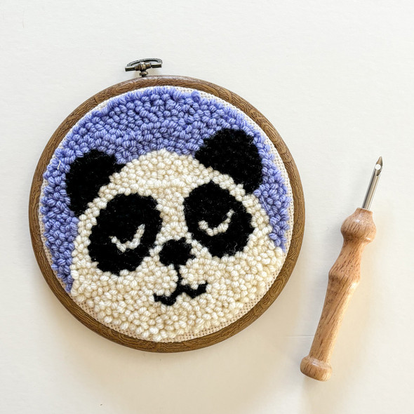 Panda Punch Needle Round Kit
