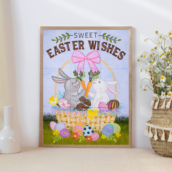 Sweet Easter Wishes Tiling Scene by Michael Zindell