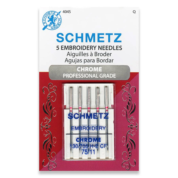 Schmetz Needles - Chrome - Embroidery 75/11