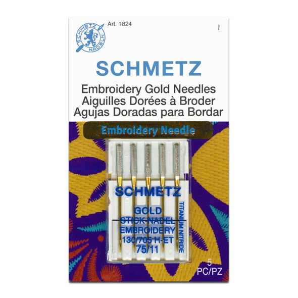 Schmetz Needles - Gold - Embroidery 75/11