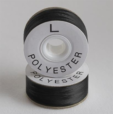 Steady Stitch Style L Paper Sides Polyester Prewound Bobbins - Black 144 Pack