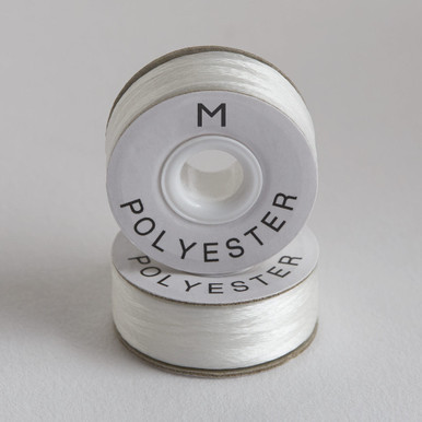 Steady Stitch Paper Sides Style M Polyester Prewound Bobbins - White 144 Pack