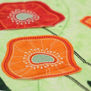 Fresh Poppies Tiling Scene