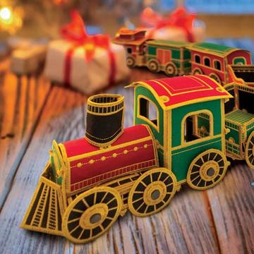 Freestanding Holiday Train Set