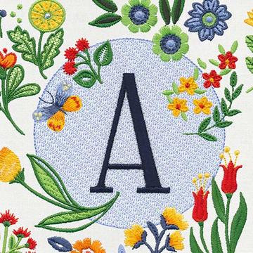 Floral Monogram by Jennifer Brinley