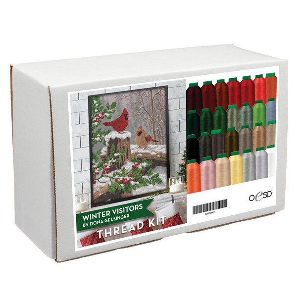 Winter Visitors Tiling Scene by Dona Gelsinger Thread Kit