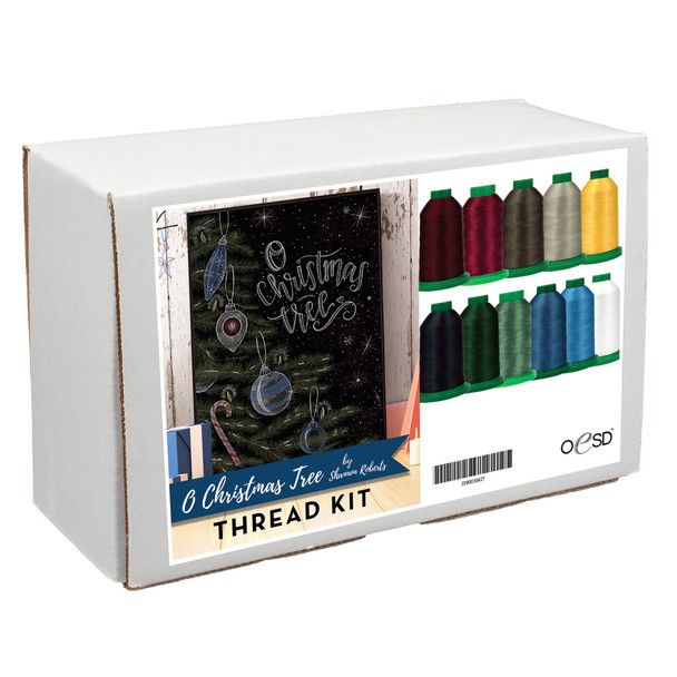 O Christmas Tree Tiling Scene Thread kit by Shannon Roberts