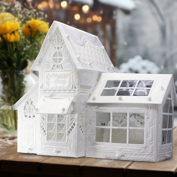 Winter Village - Freestanding Flower Shop