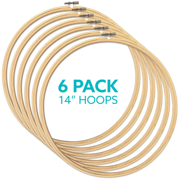 14" Embroidery Hoops - 6 pack