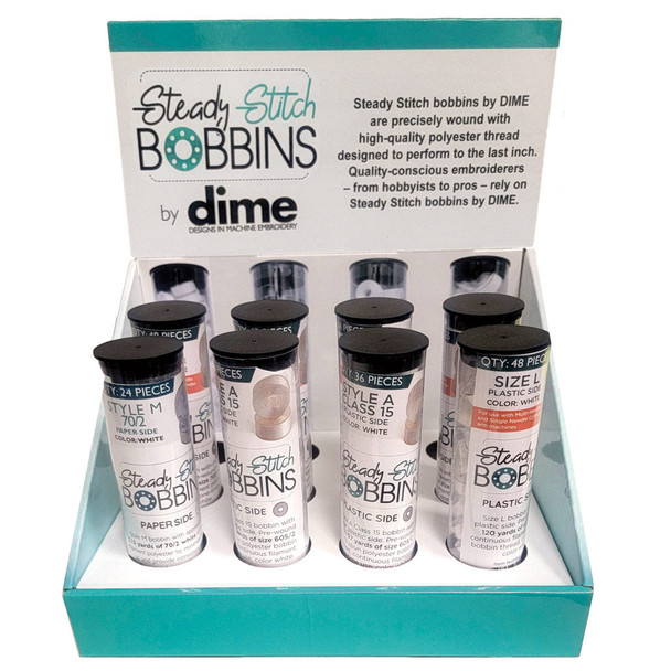 Steady Stitch Bobbin Assortment 3 with Cardboard Display