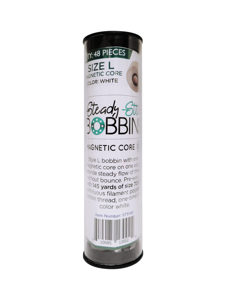 Steady Stitch Style L Magnetic Core Polyester Prewound Bobbins - Black