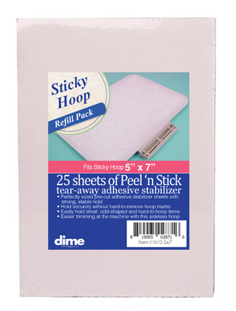 Sticky Hoop Pre-Cut Stabilizer - Peel N Stick - 5" x 7"