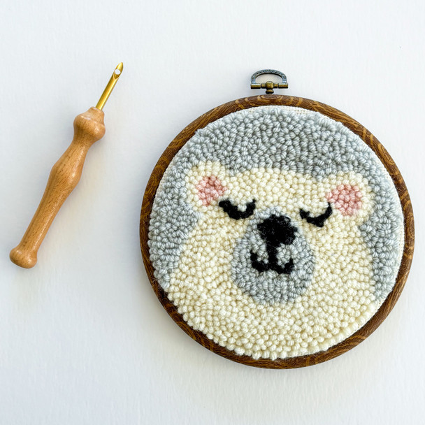 Polar Bear Punch Needle Round Kit