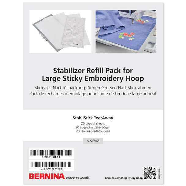 StabilStick TearAway Refill Pack for Large Sticky Hoop 20/pack