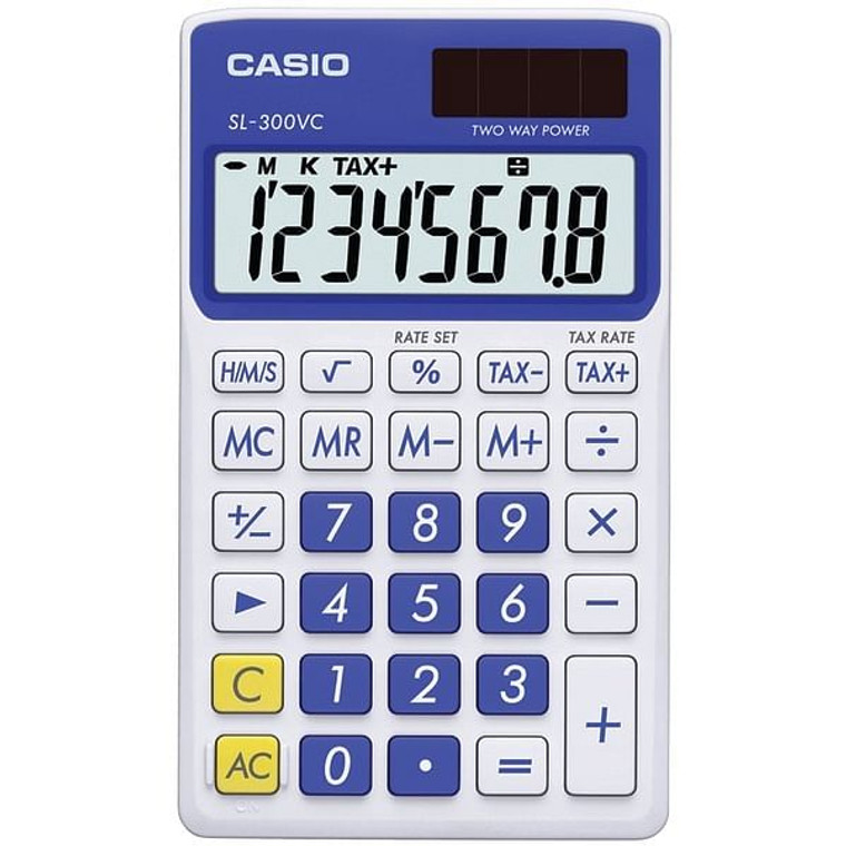 CASIO SL300VCBESIH Solar Wallet Calculator with 8-Digit Display (Blue) R810-CIOSLVCBESIH