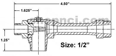 Model SG 1/2" BRZ for refrigerant use