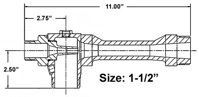 Model HL 1-1/2" BRZ