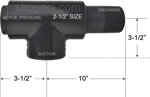 2-1/2" PVC Eductor