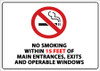 No Smoking Within 15 Feet of Main Entrances, Exits and Operable Windows
