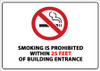 Smoking is Prohibited within 25 Feet of Building Entrance