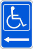 Handicapped Symbol Left Arrow