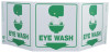 ZING 3054 Eco Safety Tri View Sign, Eye Wash, 7.5Hx20W, Projects 5 Inches, Recycled Plastic