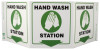 ZING 3062 Eco Public Facility Tri View Sign, Hand Wash Station, 7.5Hx20W, Projects 5 Inches, Recycled Plastic