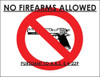 ZING Eco Safety Sign, No Firearms Allowed, Arizona, Available in Different Sizes and Materials