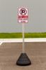 Zing "No Parking, Fire Lane Tow-Away Zone" Sign Kit Bundle, with Base and Post