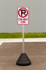 Zing "No Parking, Tow Away Zone" Sign Kit Bundle, with Base and Post
