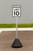 Zing "Speed Limit 10" Sign Kit Bundle, with Base and Post