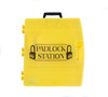 Portable, Closeable Lockout Station.