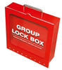 Steel Group Lockout Box, Red, 9 Lock Capacity