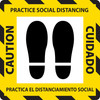 COVID-19 Practice Social Distancing Adhesive Floor Sign, Carpet Application