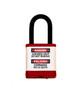 Lockout Safety Padlock, 700 Series, 1.5" Shackle, Keyed Different, Red