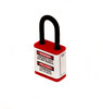Lockout Safety Padlock, 700 Series, 1.5" Shackle, Keyed Different, Red