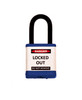 Lockout Padlock, Blue, Keyed Different, 1.5" shackle