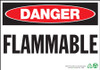 Danger Sign, Flammable, Plastic