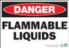 Danger Sign, Flammable Liquids, Adhesive