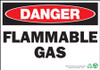 Danger Sign,Flammable Gas, Plastic