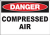 Danger Sign, Compressed Air, Adhesive