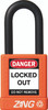 Recyclockout Safety Padlock, 1.5" Shackle, Keyed Different, Orange