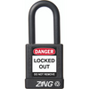 Recyclockout Safety Padlock, 1.5" Shackle, Keyed Different, Black